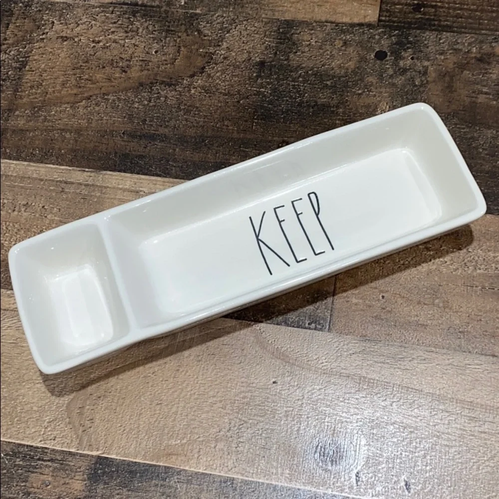Rae Dunn tray Keep organizer NWOT ceramic